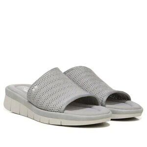 Ryka Ellie Gray Knit Comfort Slides Size 7W